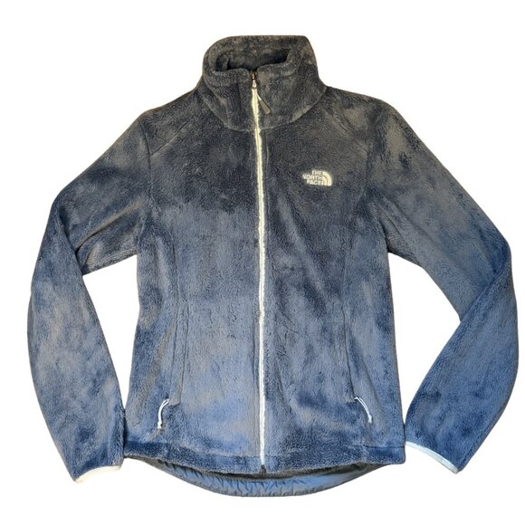 The North Face Tops - The North Face Blue-Gray Fuzzy Jacket Women’s XS Full Zip